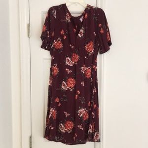 Floral wrap mini dress
